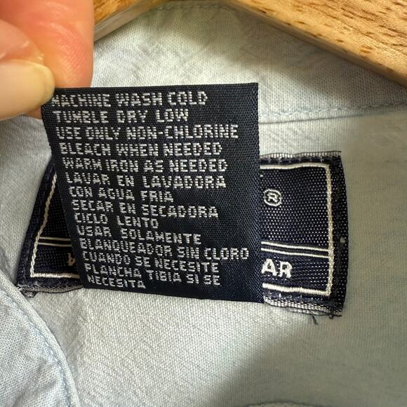 HGNY Jeans Vintage Denim Shirt Button Front Medium - Picture 6 of 8